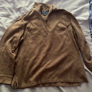 Polo Tan Quarter Zip Sweater XXL